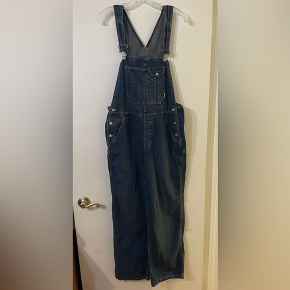 Vintage 2003 Old Navy Blue Jeans Denim Overalls Sz M - Picture 1 of 15